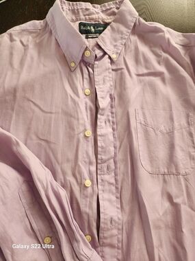 Ralph Lauren Men's Light Lavender Button-Down Shirt